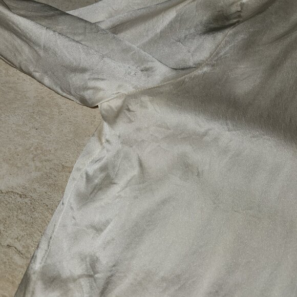 Grace Chemise 100% White silk long sleeve shirt blouse top - Picture 8 of 8